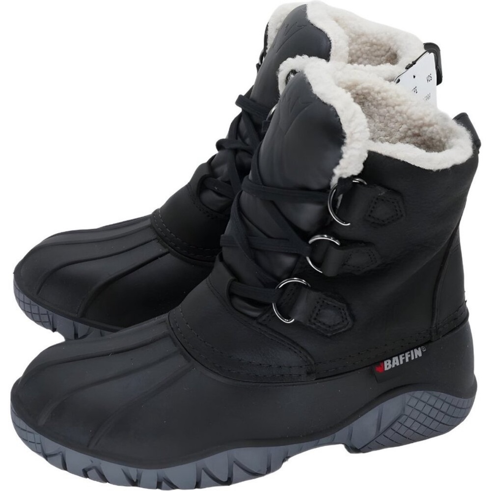 Baffin Black Insulated Boots with White Lining